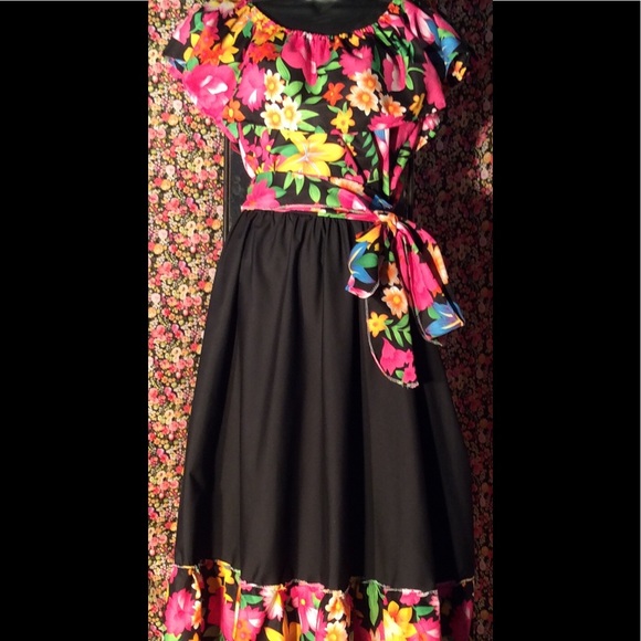 mexican flower dress
